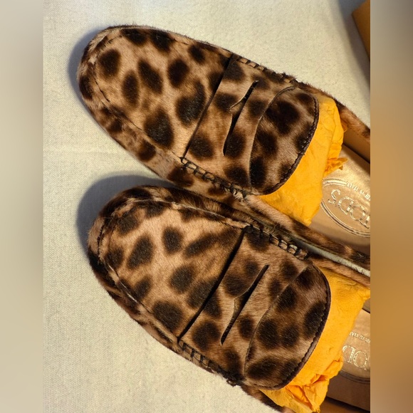TOD’s Gommino Driver Animal Print Moccasin NIB Stealth Wealth - Picture 2 of 11